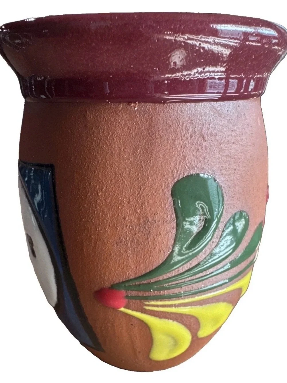 VTG La Luna Moon Face Pottery Vase Jug Southwestern Celestial Folk Art Ceramic